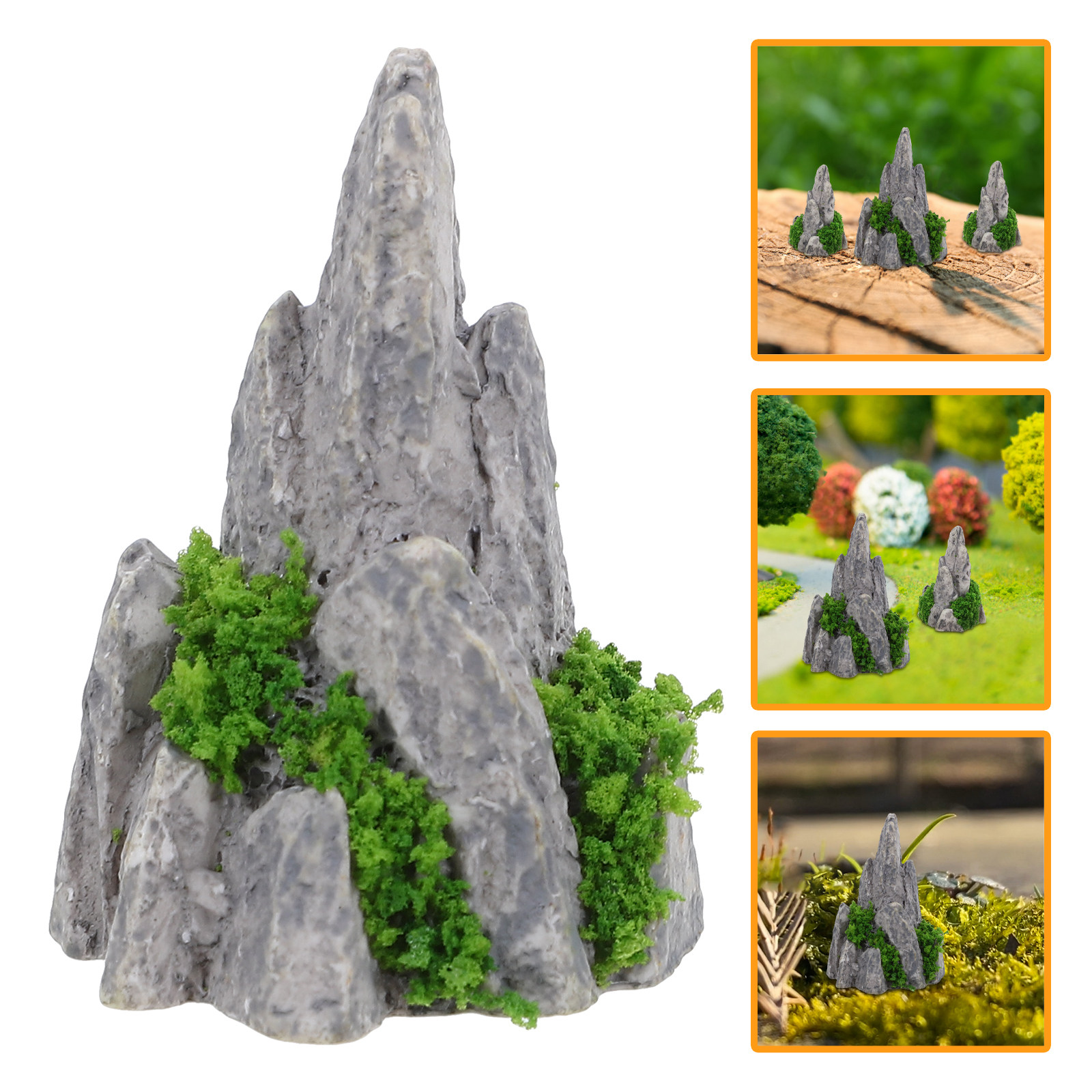 Bonsai Garden For Desk - 8Pcs Mini Resin Rockery Ornaments for