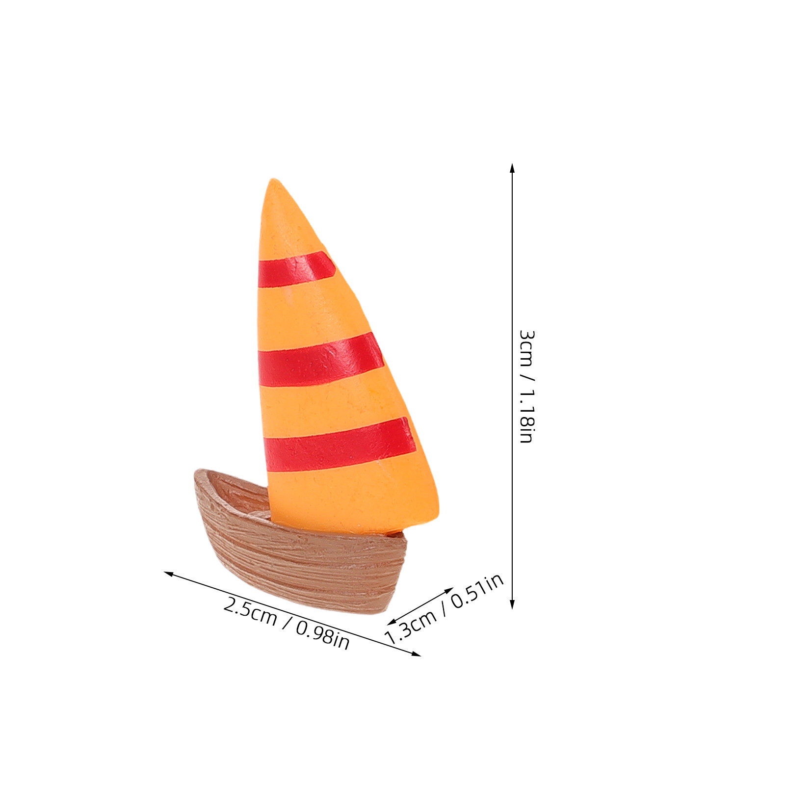 Mini Sailboat Ornament Creativ - Bonsai Garden Decor ulasan dan harga
