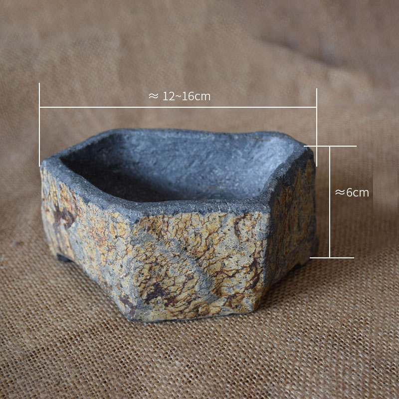 Basalt Natural Stone Flower Po - Bonsai Garden Chinese Garden ulasan dan harga