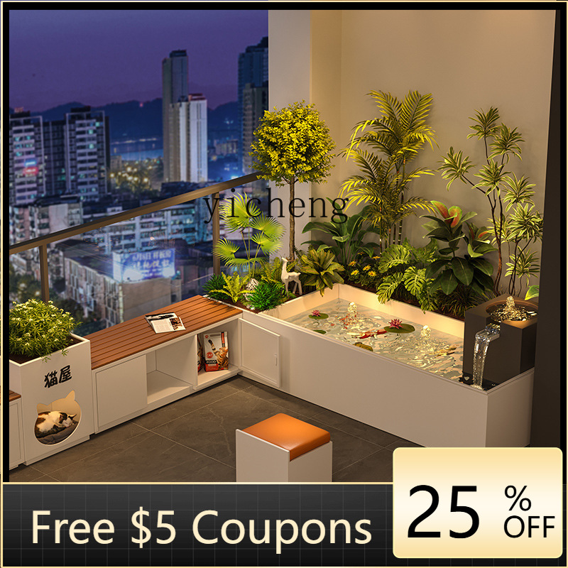 Garden Balcony Flower Box Sitt - Bonsai Garden Chinese Garden ulasan dan harga