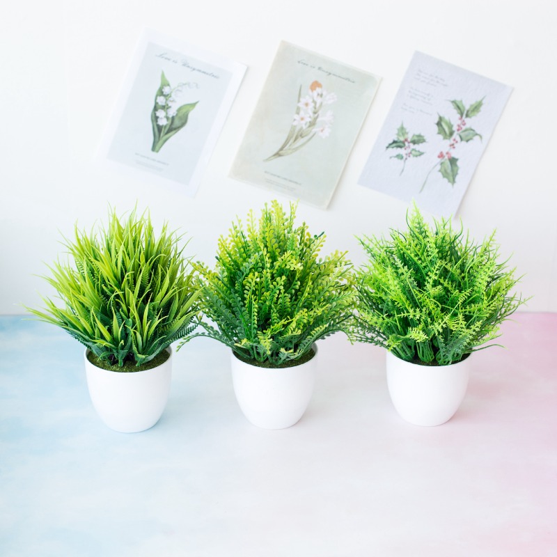 1pc Green Artificial Plants Pl - Bonsai Garden For Desk ulasan dan harga