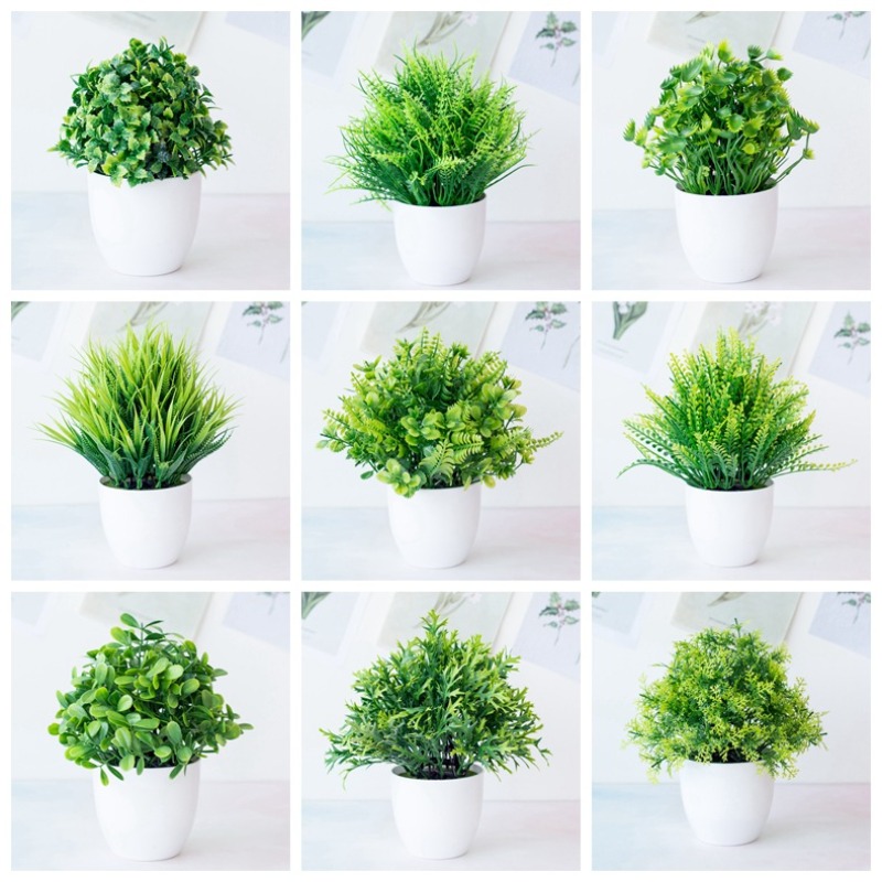 1pc Green Artificial Plants Pl - Bonsai Garden For Desk ulasan dan harga