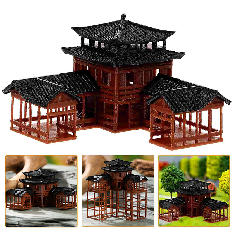 Ancient Building Model Miniatu - Bonsai Garden Chinese Garden ulasan dan harga