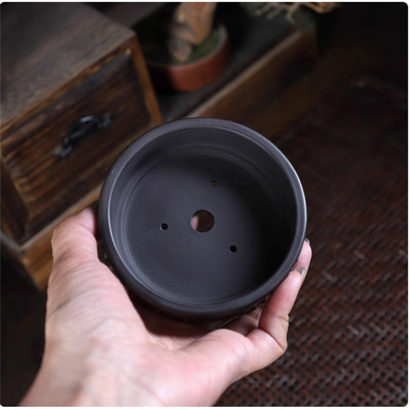 Ceramic Round Bonsai Pot, Drum - Bonsai Garden Chinese Garden ulasan dan harga