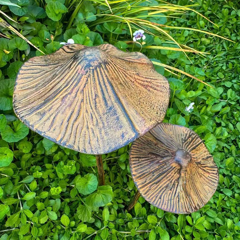 Retro Metal Rusty Mushroom Gar - Bonsai Garden Decor ulasan dan harga