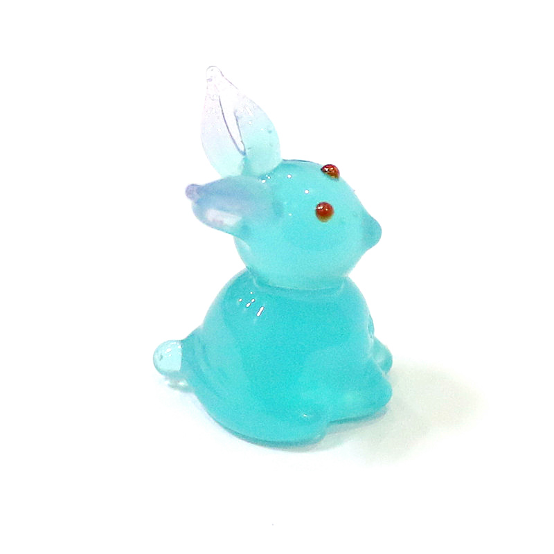 2pcs Mini Glass Bunny Figurine - Bonsai Garden Chinese Garden ulasan dan harga