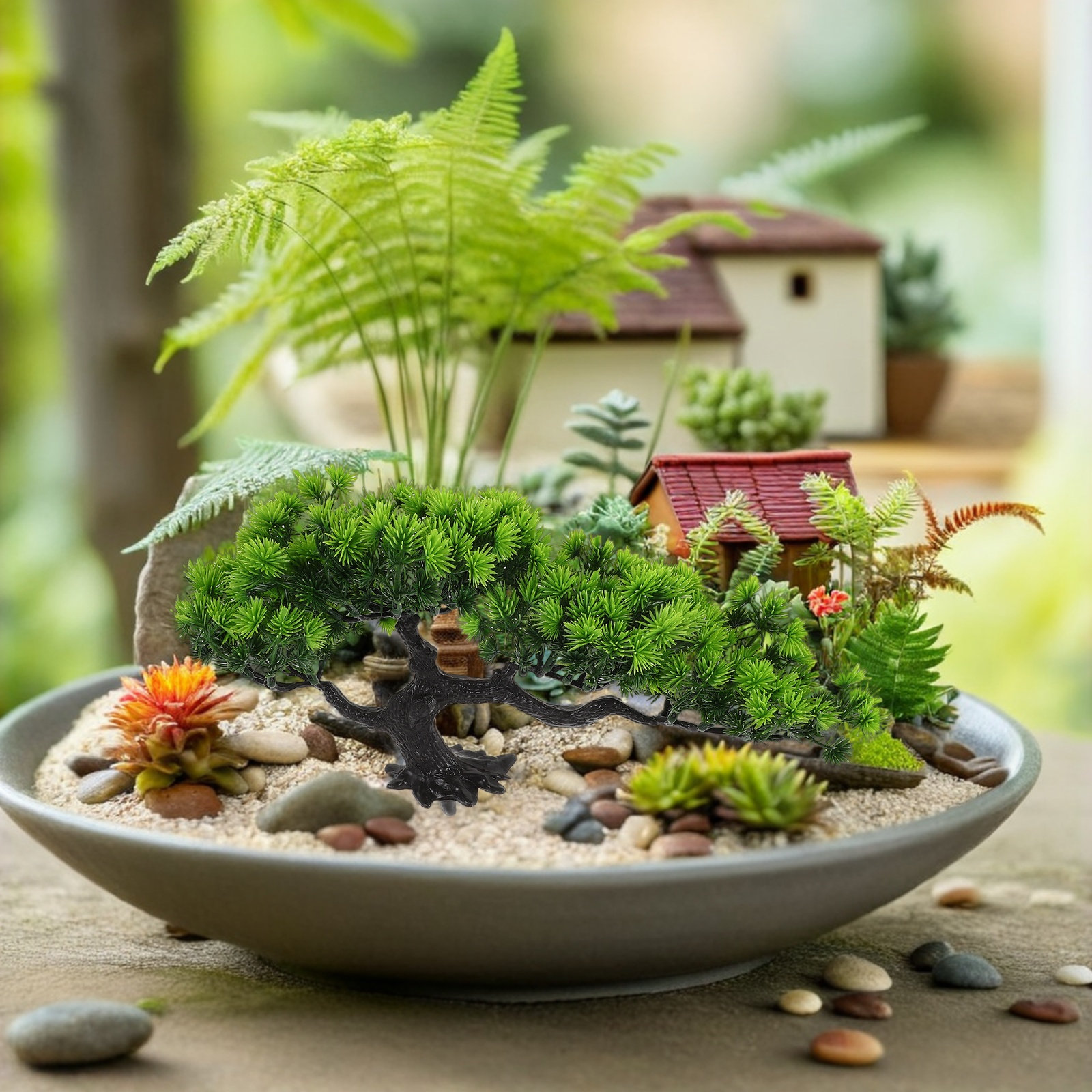 2Pcs Artificial Bonsai Tree Ju - Bonsai Garden For Desk ulasan dan harga