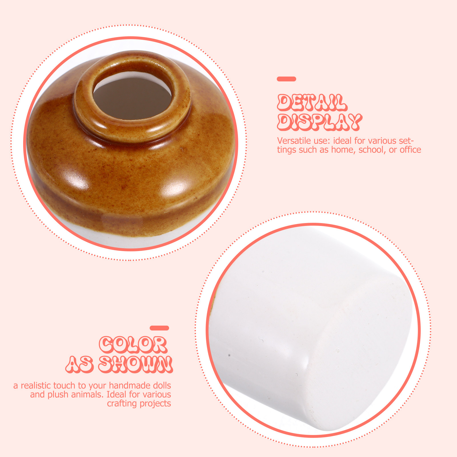 3Pcs Miniature Ceramic Flower  - Bonsai Garden For Desk ulasan dan harga