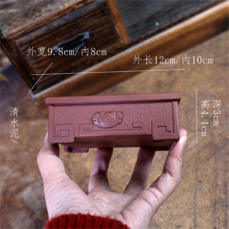 Ceramic Crab Carved Rectangle  - Bonsai Garden Chinese Garden ulasan dan harga