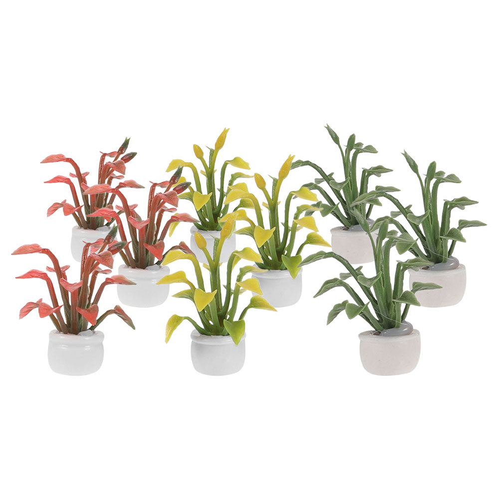 9Pcs Miniature Potted Plant Re - Bonsai Garden For Desk ulasan dan harga